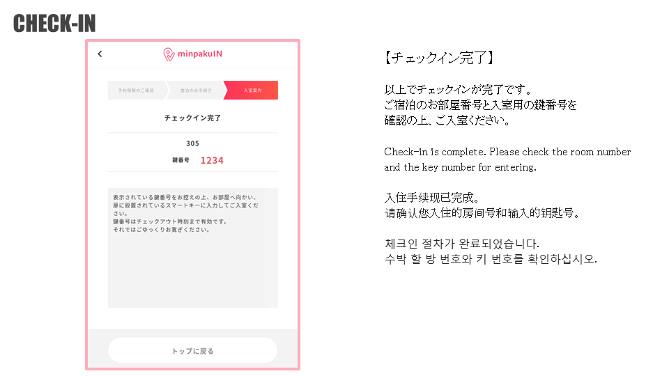 チェックイン手順9